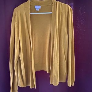 Old Navy Yellow Cardigan Sweater